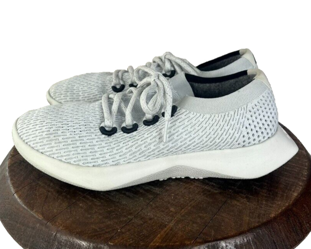 ALLBIRDS Tree Dasher 2 Womens Size W10 Blizzard Black White Knit Running Shoe